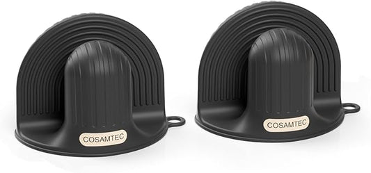 Silicone Oven Mitts Heat Resistant Mini Oven Gloves and Pot Holders Set for Kitchen Non Slip Waterproof Pinch Grips for Cooking and Baking Set of 2