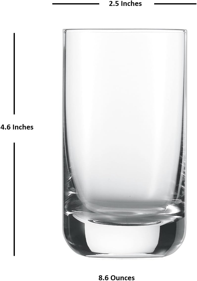 Schott Zwiesel Tritan Crystal Glass Convention Barware Collection Tumbler/Highball Cocktail Glass, 8.6 Ounce, Set of 6