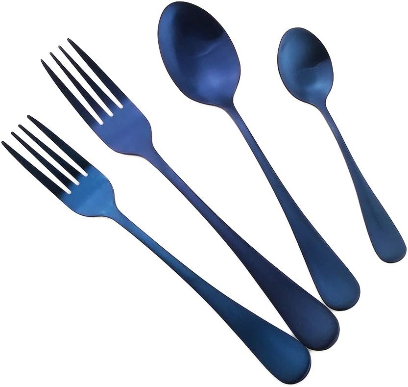 Gugrida Luxury 18/10 Stainless Steel Flatware Set Matte Black Silverware Set