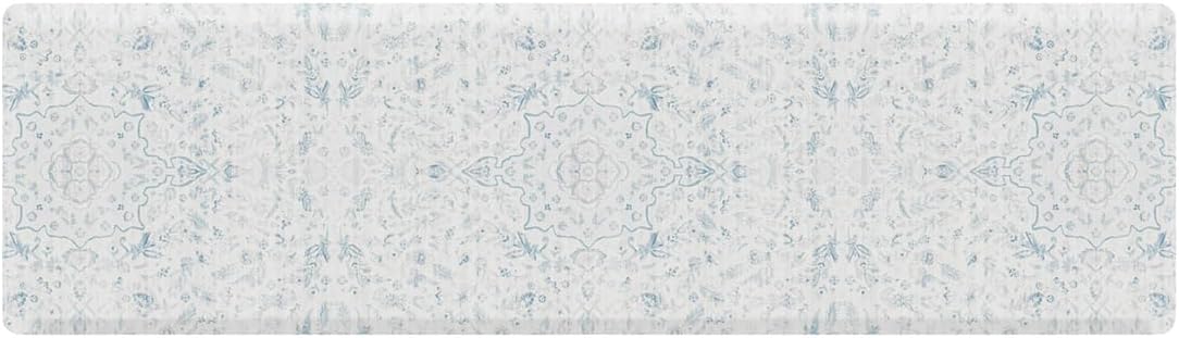 House of Noa Nama Standing Mat – Anti-Fatigue Cushioned Kitchen Mats for Floor | Ergonomic Bounce-Back Foam Kitchen Mats | Anti-Fatigue Mats for Kitchen & Standing | Emile Delft Blue | 30" x 108"