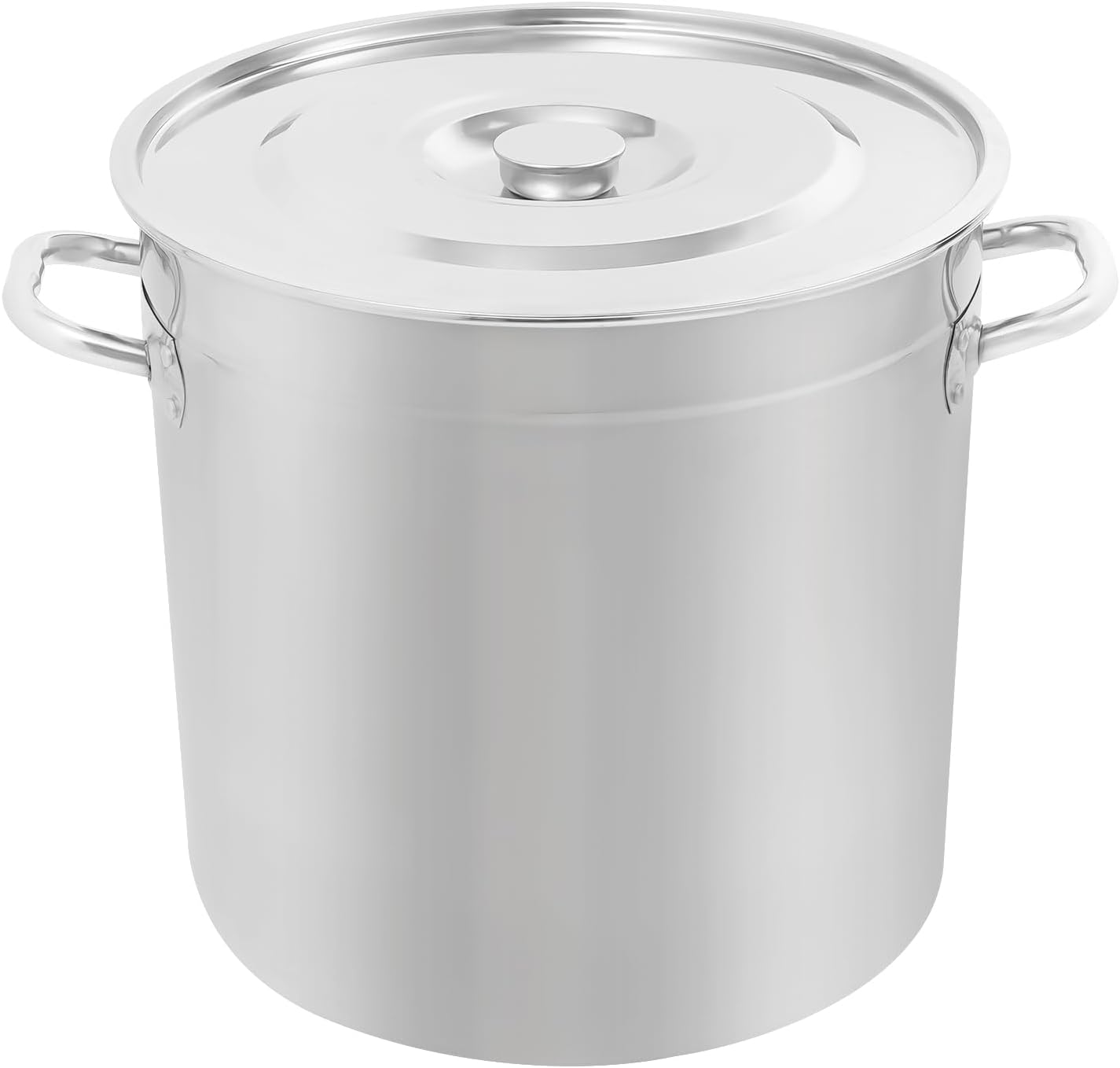 Stock Pot with Lid, 304 Stainless Steel Big Pots for Cooking, 34 Quart Stockpots with Hanging Lid and Handle, Anti-Corrosion, Anti-Rust, Used for Induction Stoves, Gas Stoves, Electric Stoves