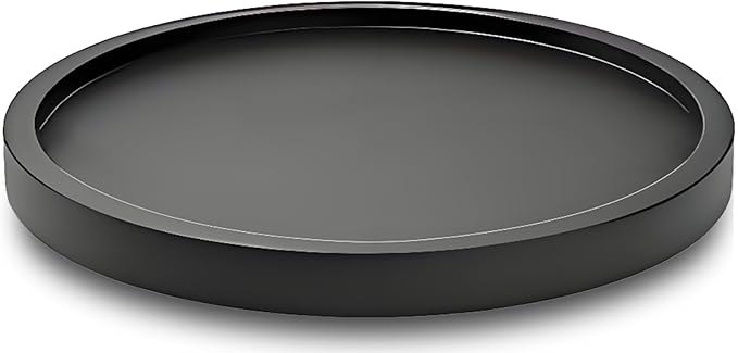 12" Black Bamboo Lazy Susan Organizer Kitchen Turntable for Cabinet Pantry Table Organization