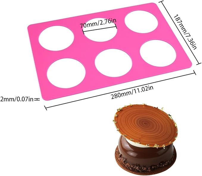 mostsom Round Silicone Chocolate Molds, Cheese Chocolate Mat, Cookie Stencil Mold, Cake Decorating Tools, Bakeware Accessories for Baking Mould, DIY Cake, Cupcake, and Kitchen Decor (E_ Round)