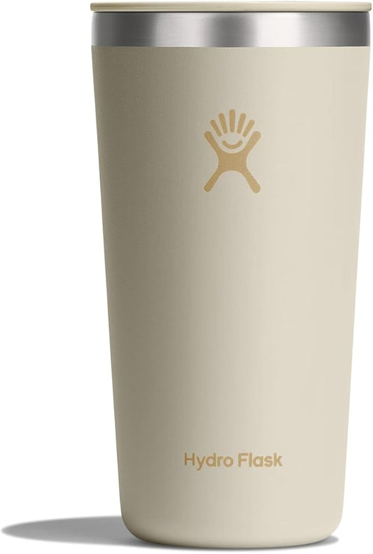 Hydro Flask All Around Tumbler Press-in Lid, Insulated Travel Mug, Stainless Steel Coffee Cup 20 Oz Coconut Cream