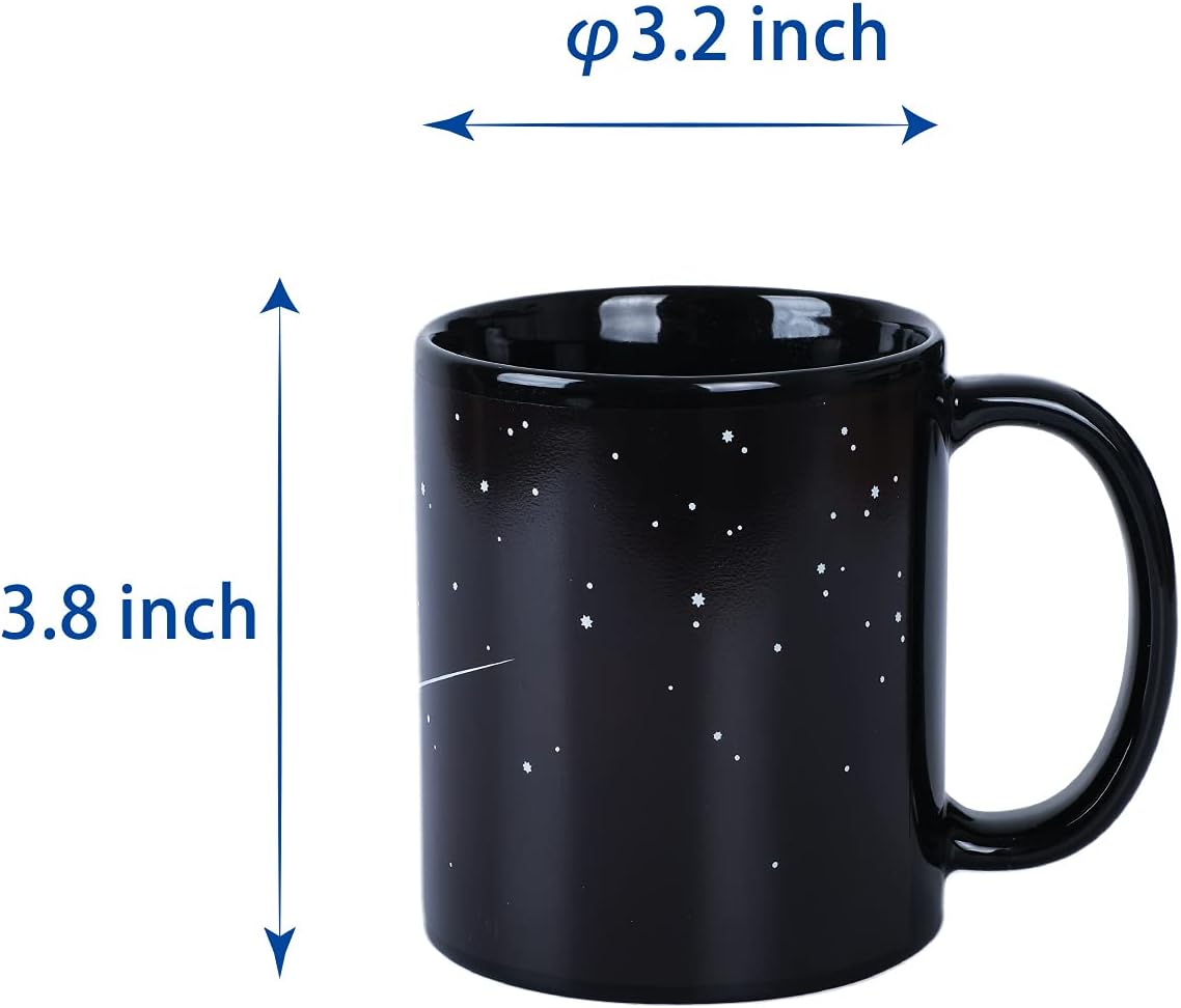 Kmiles Heat Changing Solar System Ceramic Mug Colour Changing Mug Magical Coffee Mug Tea Cup 12 Ounce - Novelty for Xmas Funny Gifts