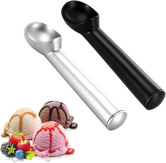 Ice Cream Scoop with Comfortable Handle - Professional Ice Cream Scooper for Gelato, Sorbet, Cookie Dough, Melon, Frozen Yogurt - Dishwasher Safe Metal Kitchen Tool