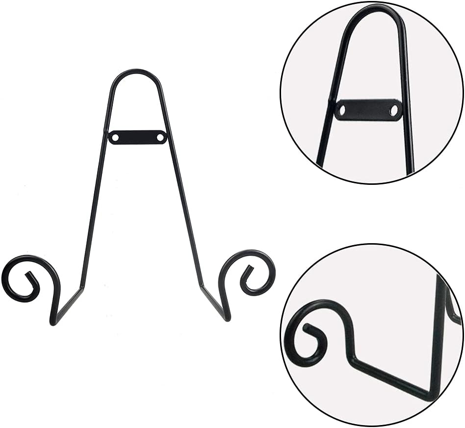 YY YEARCHY Plate Stand Holder for Wall Hanging Display Rack Art Hanger Metal Easel Photo Holder Books Bowls Platters