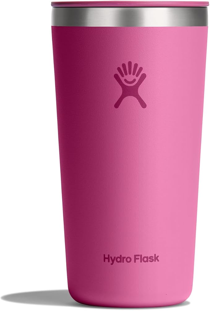 Hydro Flask All Around Tumbler Press-in Lid, Insulated Travel Mug, Stainless Steel Coffee Cup 20 Oz Reef Pink