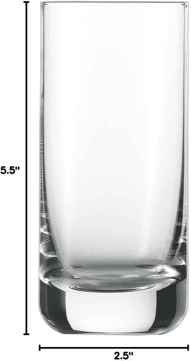 Schott Zwiesel Tritan Crystal Glass Convention Barware Collection Beer Tumbler/Long Drink Cocktail Glass, 11.7 oz , Set of 6