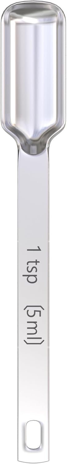 Color Up Premium 1 Teaspoon Measuring Spoon (5 ml) - Stainless Steel Chrome Finish, Accurate TSP for Wet & Dry Ingredients - One Single Tea Spoon