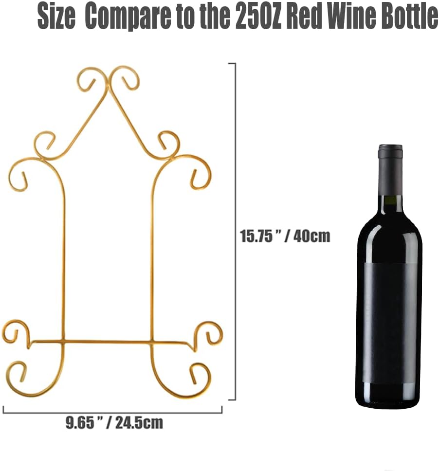 YY YEARCHY Plate Stand Holder for Wall Hanging Display Rack Art Hanger Metal Easel Photo Holder Books Bowls Platters