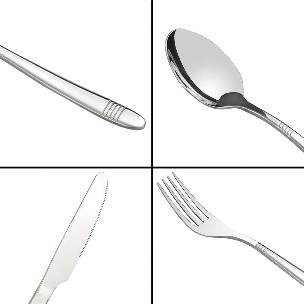Begale Stainless Steel 40-piece Flatware, Silverware Service for 8