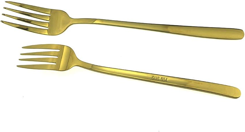 JASHII Mirror Polished Gold 20-Piece SUS304 Stainless Steel Flatware Set,Silverware Set Dinner Knife Fork Spoon Dessert Fork Salad Spoon Service for 4