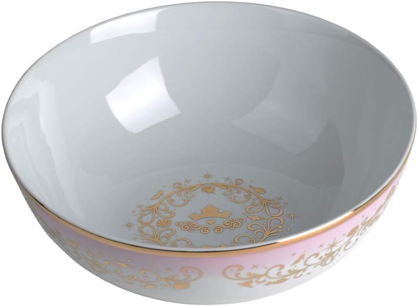 Disney Princess 10.5" Porcelain Ceramic Serving Bowl with Gold Detail