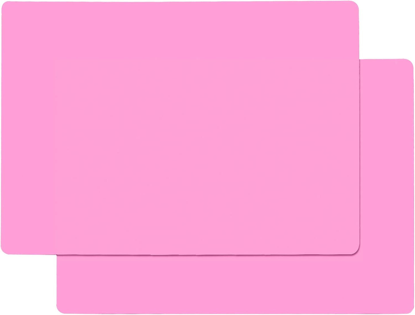 Gartful Extra Large Silicone Mats for Countertop, 28" by 20" Multipurpose Mat, Counter Table Protector, Desk Saver Pad, Placemat Nonstick Nonskid Heat-Resistant Pad, Pink, 2PCS