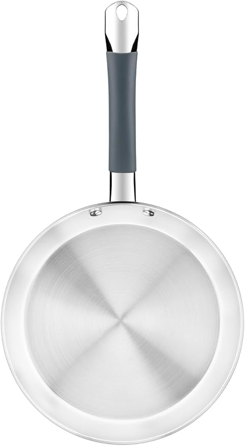 BRA COOKWARE Master 2 Frying Pan Set | 9.5 + 11 inches Professional Skillets | Stainless Steel Frypan | All Stovetop Compatible - Full Induction Skillet | PFAS Free | w/o Non-Stick | Shiny Finish
