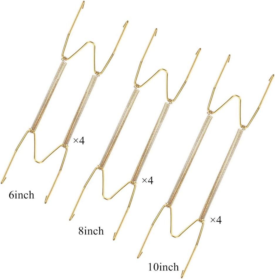 12 Pack Wall Plate Hangers 6/8/10 Inch Invisible Vertical Plate Holders with 12Pcs Wall Hooks for Decorative Plates Antique Plates and Art