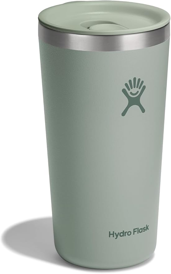 Hydro Flask All Around Tumbler Press-in Lid, Insulated Travel Mug, Stainless Steel Coffee Cup 20 Oz Agave Green
