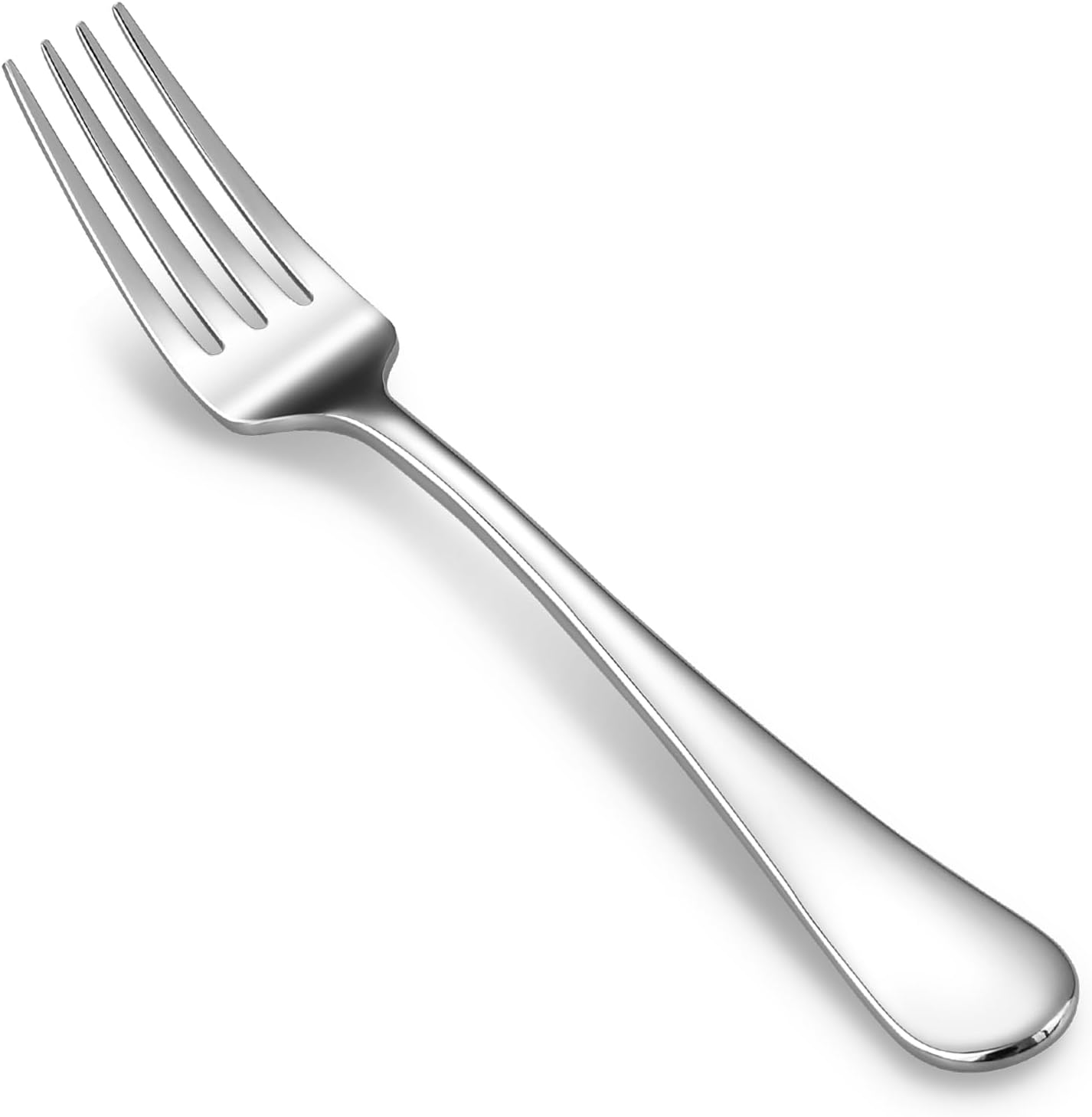 KEAWELL Premium Fine Verona 4-Piece 7.4 inch Fork Set – 18/10 Stainless Steel, Heavy-Duty Mirror-Finished Silverware for Elegant Everyday Dining and Entertaining (4, Salad Forks)