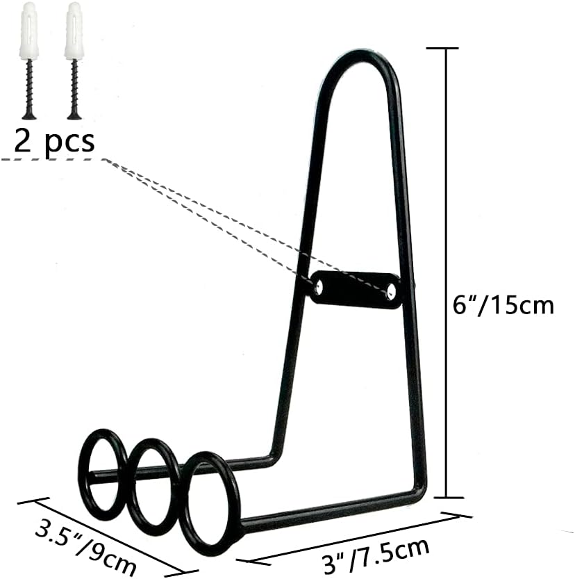 YY YEARCHY Plate Stand Holder for Wall 8 Pieces Hanging Display Rack Art Hanger Metal Easel Photo Holder Books Bowls Platters