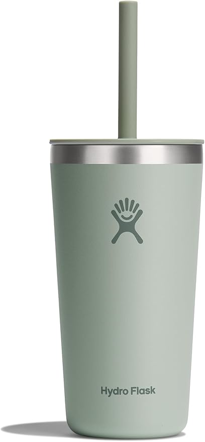 Hydro Flask All Around Tumbler Straw Lid, Insulated Travel Mug, Stainless Steel Coffee Cup 20 Oz Tonal Agave