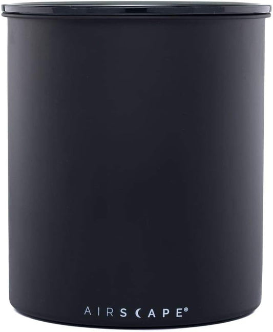 AirScape Planetary Design Kilo Coffee Storage Canister - US Patented Inner Plunger Lid Removes Excess Oxygen - DON'T buy airtight, BUY AIR-LESS - Holds 2.2 lbs Coffee Beans - (Matte Black)