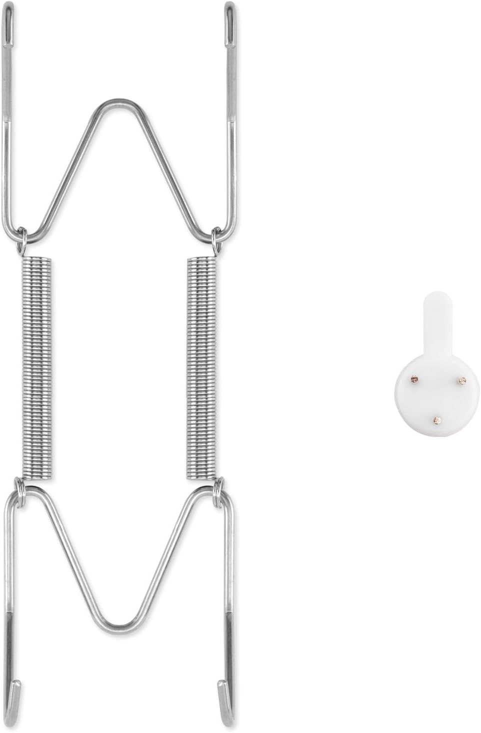 Plate Hangers for The Wall, Suitable for 6-8 inch Decorative Plate, Stainless Steel Wire Plate Holder with Wall Hooks and Rubber tip Protectors, Plate Hangers for Displaying Plates, Platter, Silver