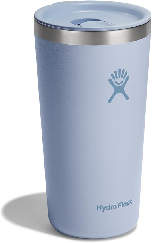 Hydro Flask All Around Tumbler Press-in Lid, Insulated Travel Mug, Stainless Steel Coffee Cup 20 Oz Surf Blue