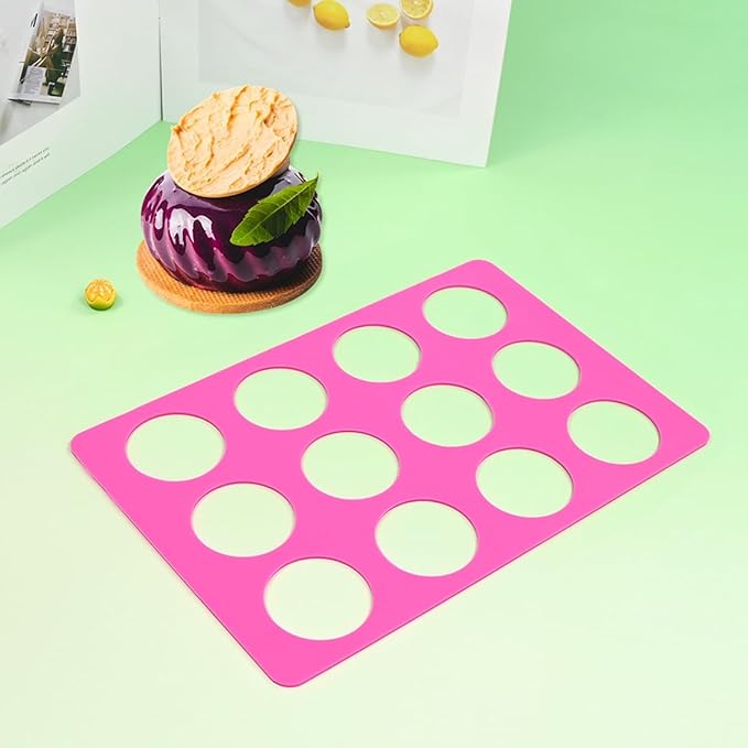 mostsom Round Silicone Chocolate Molds, Cheese Chocolate Mat, Cookie Stencil Chablon Molds, Cake Decorating Tools, Bakeware Accessories for DIY Baking & Kitchen Decor (D_ Round)