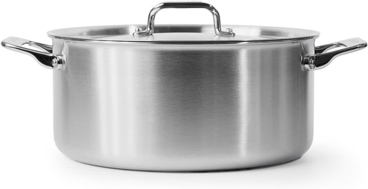 Misen 6.75 QT Stainless Steel Stock Pot with Lid - Stew & Soup Pot with Handles - Large Pot for Cooking