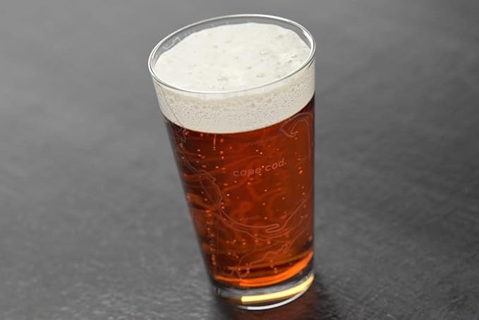 Well Told Engraved Cape Cod Massachusetts Map Pint Glass, Etched Beer Gift (16 oz, Clear) City Map Pint, Custom City Glassware, Gifts For Beer Lovers