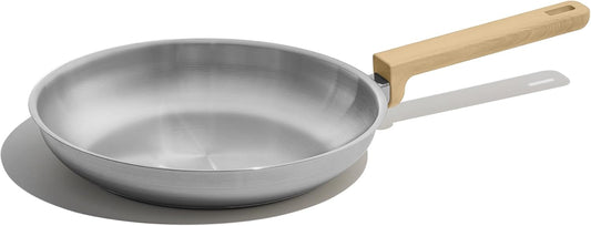 CAROTE 10" Stainless Steel Frying Pan, Non-Toxic Fry Pan Egg Pan Omelet Pan,Fast & Even Heat, Induction, Ceramic and Gas Cooktops Compatible