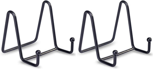 LIONWEI LIONWELI Black Decorative Plate Stand Holder Picture Frame Stand Easel Display Stand