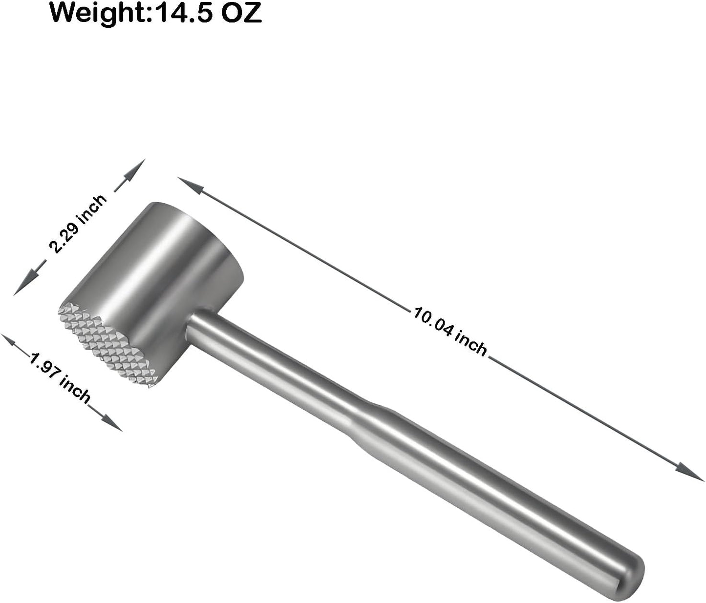 Premium Meat Tenderizer Mallet Tool for Kitchen Meat,Mallet Meat Hammer Meat Beater for Tenderizing and Flattening Meat,Meat Pounder Tenderizer for Pounding Meats, Nuts, Shellfish.