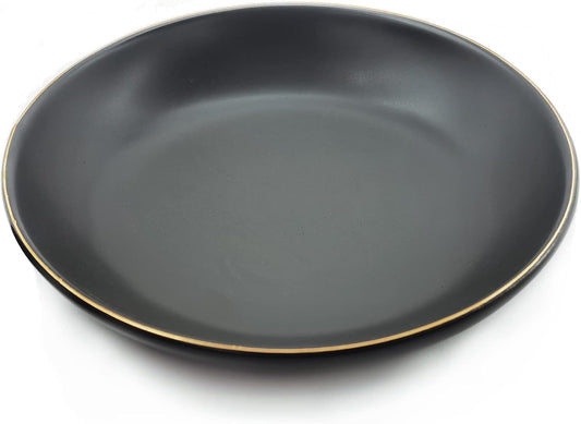 4.75" Ceramic Jewelry Tray, Small Ring Dish Holder Trinket Tray, Catch All Trays for Ring Earring Necklace Key, Christmas Gifts for Women Girls, Black