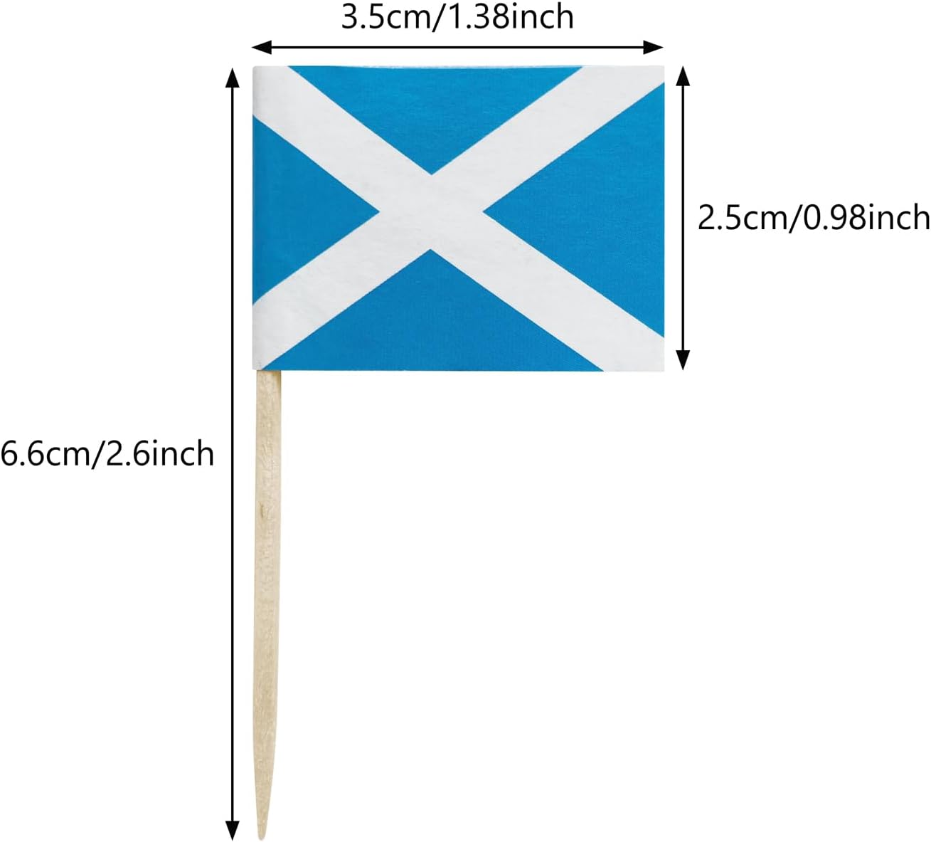 100PCS Scotland Toothpick Flags Scottish Small Toothpick Mini Stick Flags Cocktail Picks