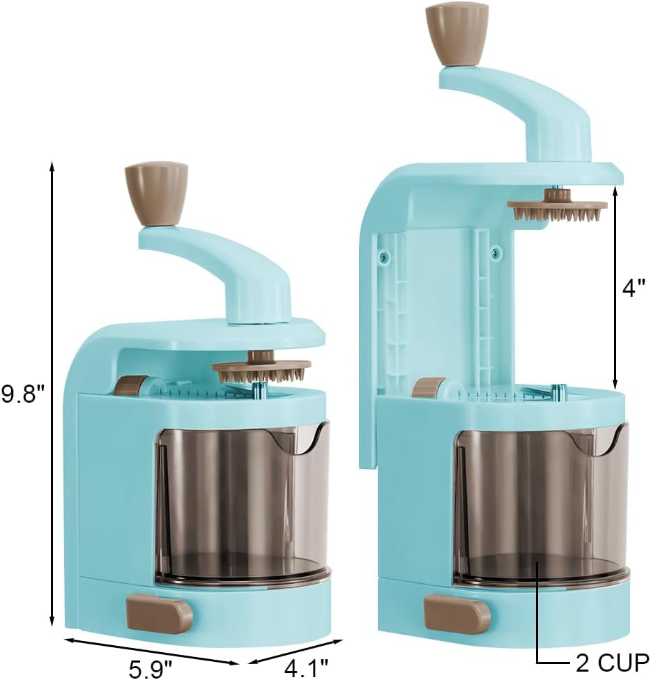 Vegetable Spiralizer 4-IN-1 Rotating Blade Veggie Spiralizer Zucchini Noodle Maker with Strong Suction Cup Spiral Vegetable Cutter Slicer - Blue