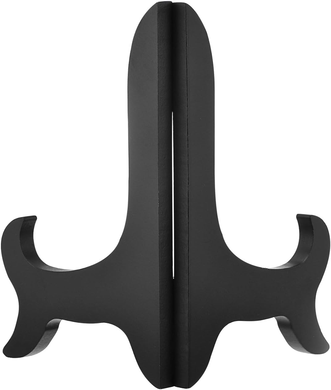 uxcell 5" Easel Plate Holder, Wooden Folding Display Stand Black for Decorative Picture Frame