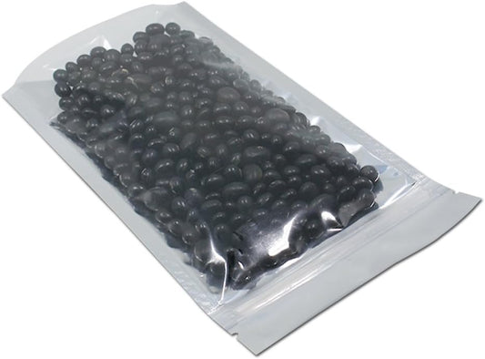 FERENLI 500 Pieces Stand Up Clear Front Resealable Aluminum Mylar Foil Plastic Packaging Bag Zipper Heat Sealable with Tear Notch Long Term Food Storage 3.9x5.9 inch