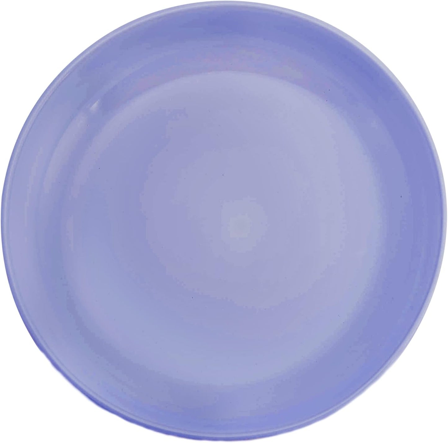 Elanze Designs Bistro Glossy Ceramic 8.5 inch Shallow Pasta Dinner Bowls Set of 4 - Perfect for Everyday uses from Italian Style Pasta to Caesar Salad, and Ramen to Pho, Violet Purple