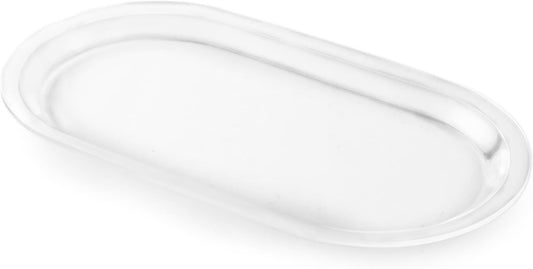 Huang Acrylic Clear Oval Serving Tray | Serveware for Appetizers, Snacks, and Charcuterie | Perfect for Parties, Holidays, Celebrations and Everyday Use | Small 10.25" x 5.5"