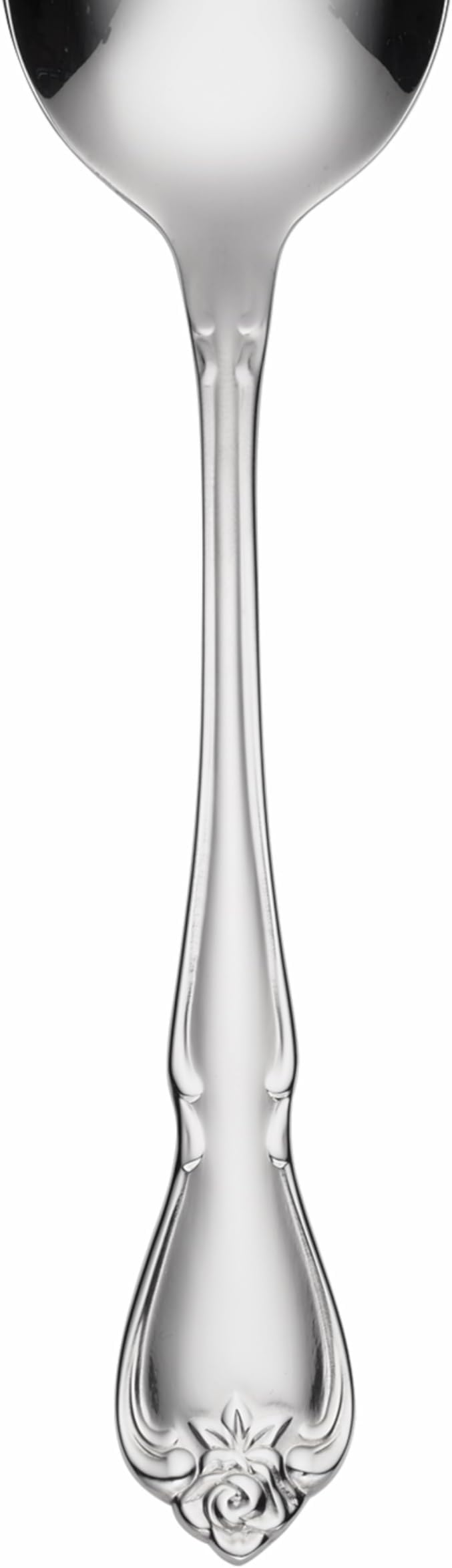 Oneida B552004C True Rose Everyday Flatware Dinner Spoons, Set Of 4, 6.75" L x 1.6" W