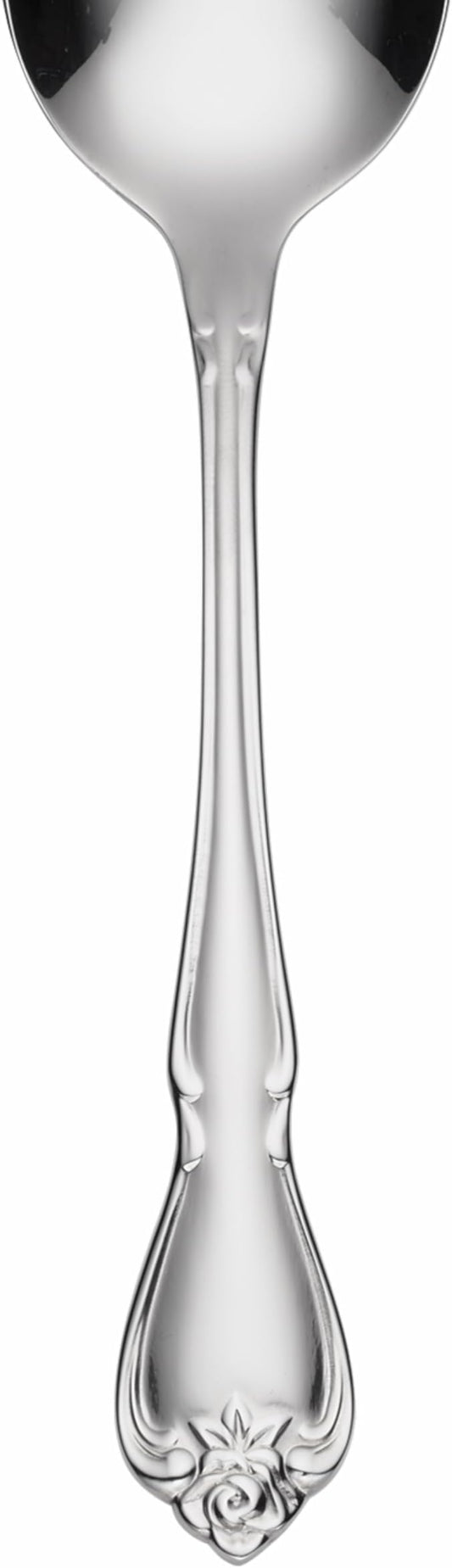 Oneida B552004C True Rose Everyday Flatware Dinner Spoons, Set Of 4, 6.75" L x 1.6" W