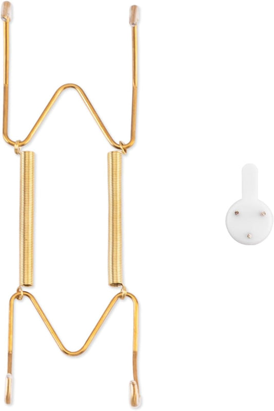 Bilillo Stainless Steel Invisible Heavy Duty Wire Plate Hangers with Wall Hooks - Suitable for 6-8 inch Decorative Plates, Platter, Dish