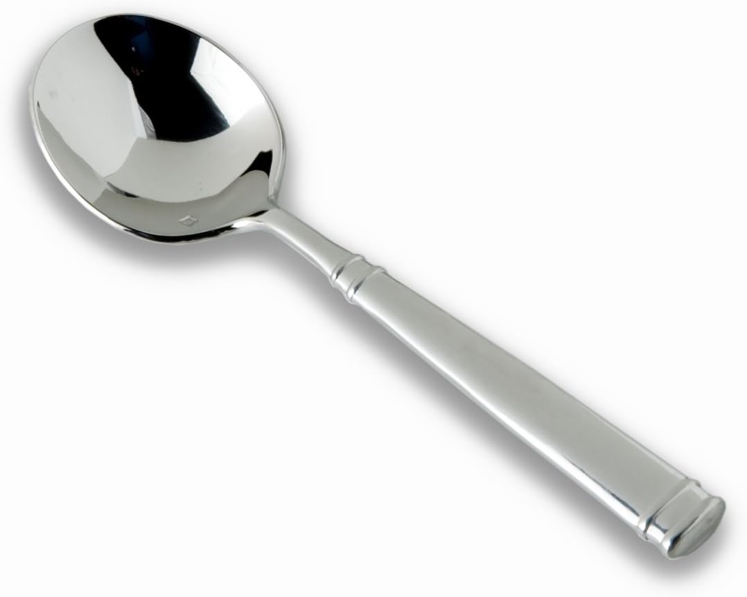 Fortessa Bistro 18/10 Stainless Steel Flatware Bouillon Spoon, Set of 12