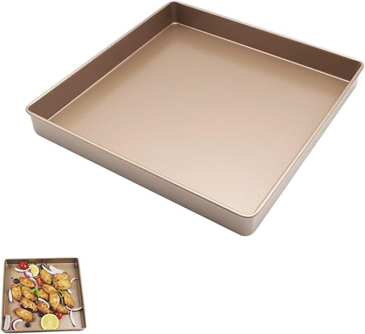 Nonstick Square Baking Pan, 11x11 Baking Pan, Cookies Bakeware For Oven Baking Gold - Send Goods From Local Warehouse