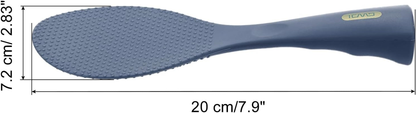 uxcell Silicone Rice Paddle, Silicone Rice Spoon Non Stick Rice Spatula Heat Resistant Rice Cooker Spoon, Grey, Gray