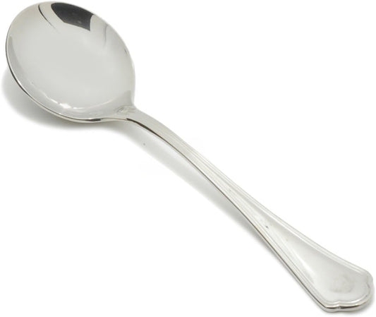 Fortessa Medici 18/10 Stainless Steel Flatware Bouillon Spoon, Set of 12