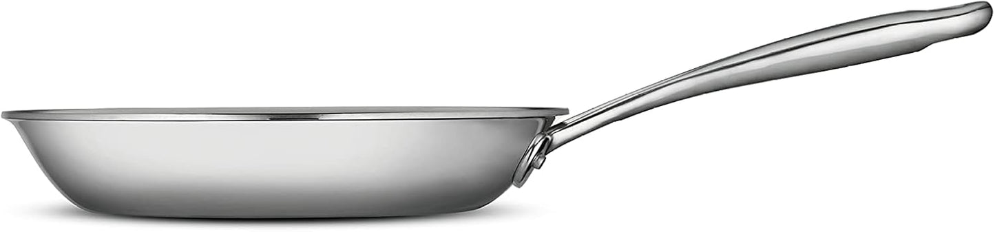 Tramontina Boston Tri-Ply Clad Stainless Steel 8-Inch Small Frying Pan, Induction-Ready Skillet, Dishwasher-Safe, NSF-Certified