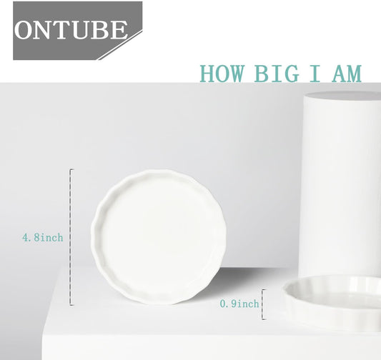 ONTUBE Ramekins -Porcelain Round Ramekins for Creme Brulee Dishes,Dipping Sauces,Baking Pudding Cups, Souffle Dish,Oven Safe,Set of 6 White